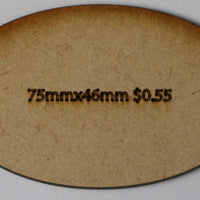 Sinclair Games MDF Base: 75mm x 46mm Oval