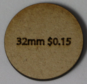 Sinclair Games MDF Base: 32mm Round