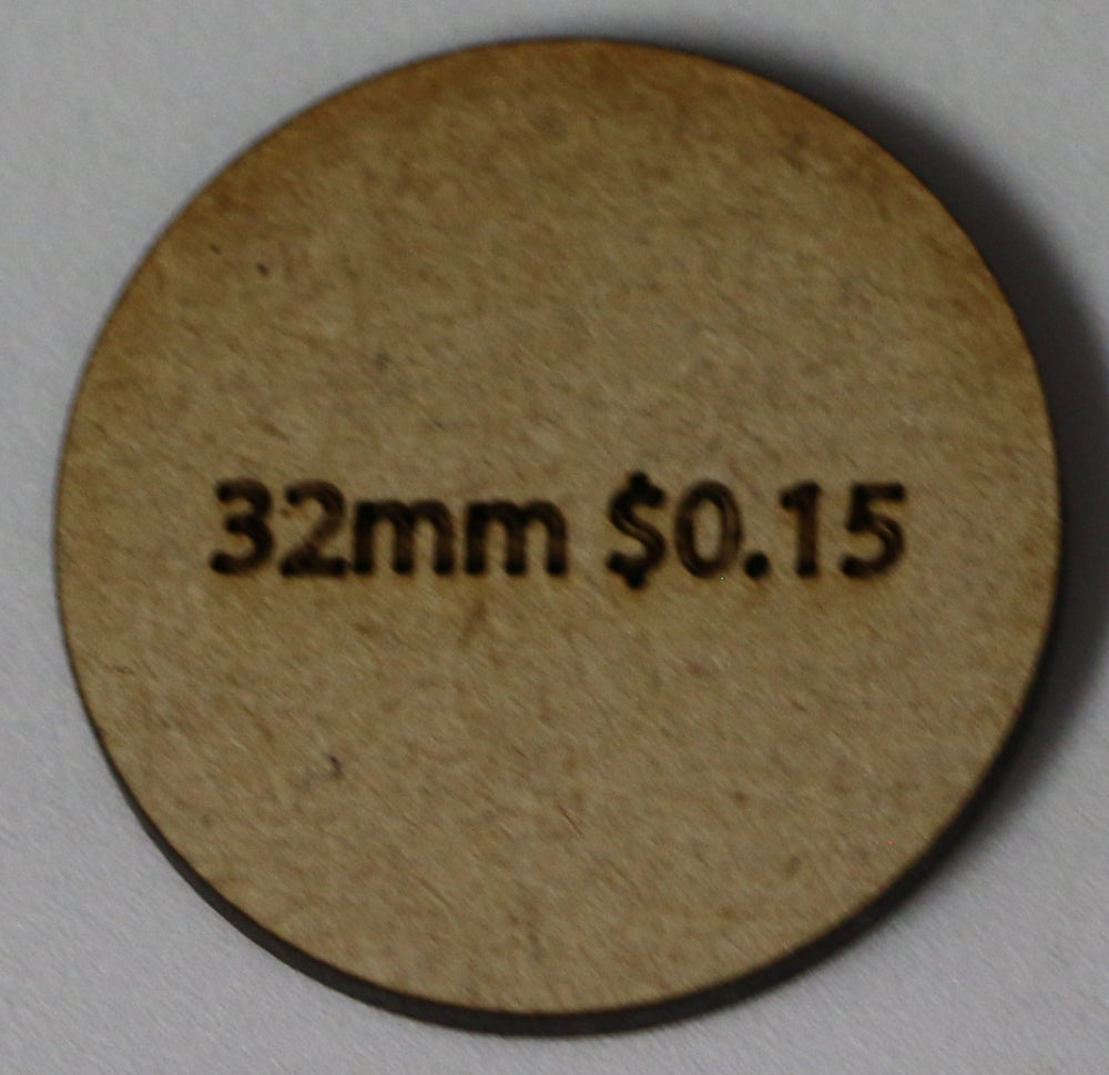 Sinclair Games MDF Base: 32mm Round
