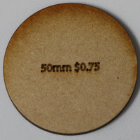 Sinclair Games MDF Base: 50mm Round