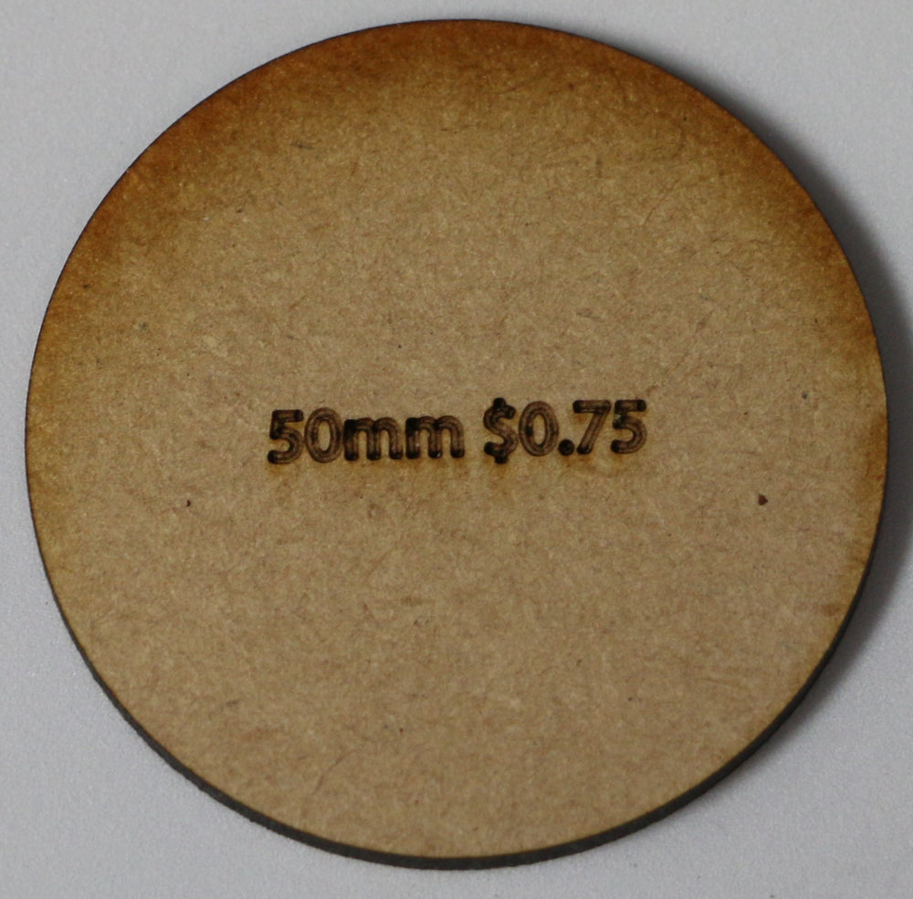 Sinclair Games MDF Base: 50mm Round