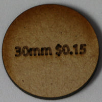 Sinclair Games MDF Base: 30mm Round