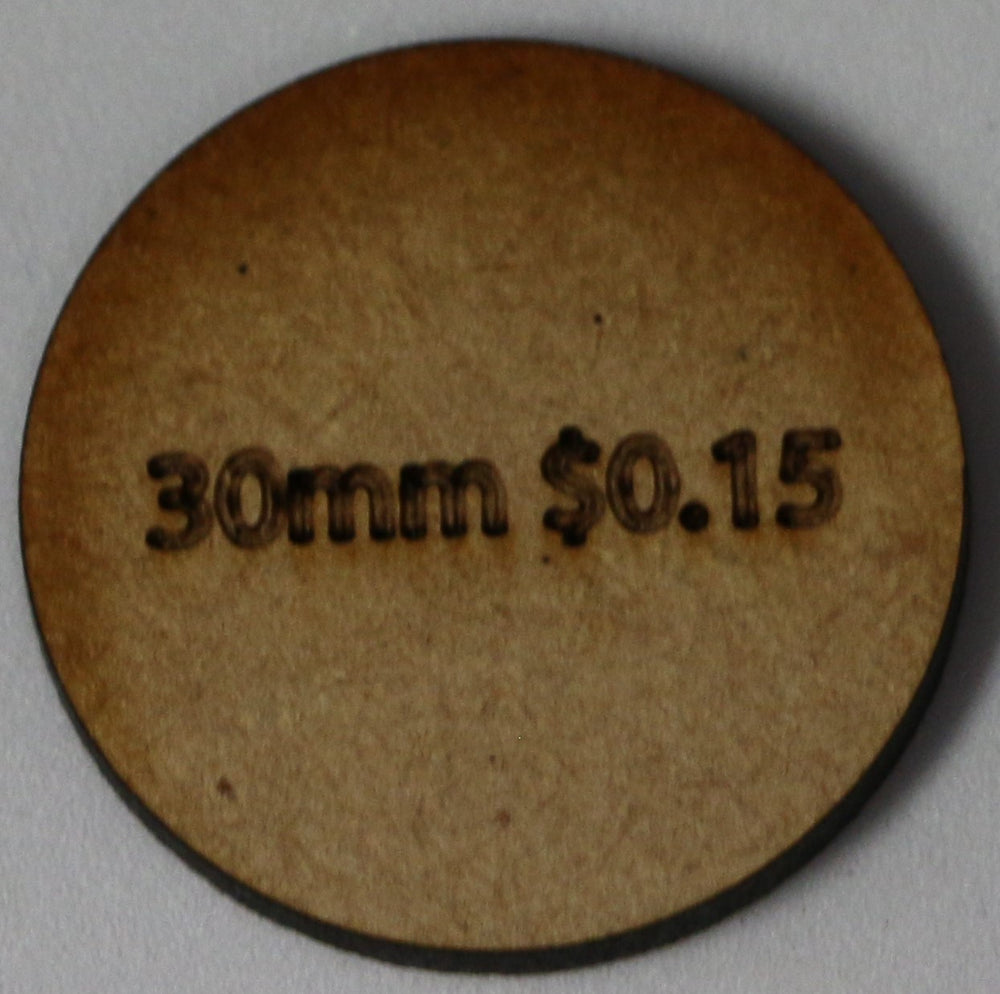 Sinclair Games MDF Base: 30mm Round
