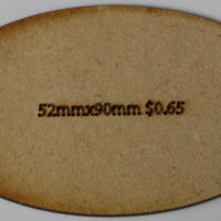 Sinclair Games MDF Base: 52mm x 90mm Oval