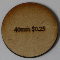 Sinclair Games MDF Base: 40mm Round