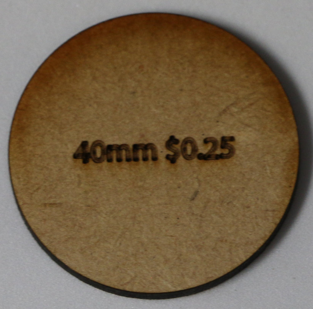 Sinclair Games MDF Base: 40mm Round