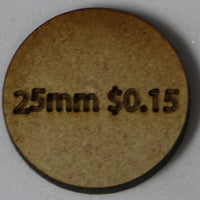 Sinclair Games MDF Base: 25mm Round