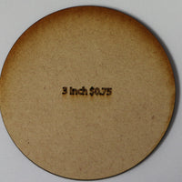 Sinclair Games MDF Base: 3 Inch Round