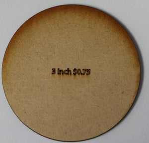 Sinclair Games MDF Base: 3 Inch Round